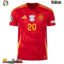 Camisa de Futebol Espanha Pedri Gonzalez #20 Equipamento Principal Europeu 2024 Manga Curta